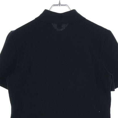 Louis Vuitton Gold Color Snap Button Monogram Pique Polo Dress Cotton Dress Black — view 4