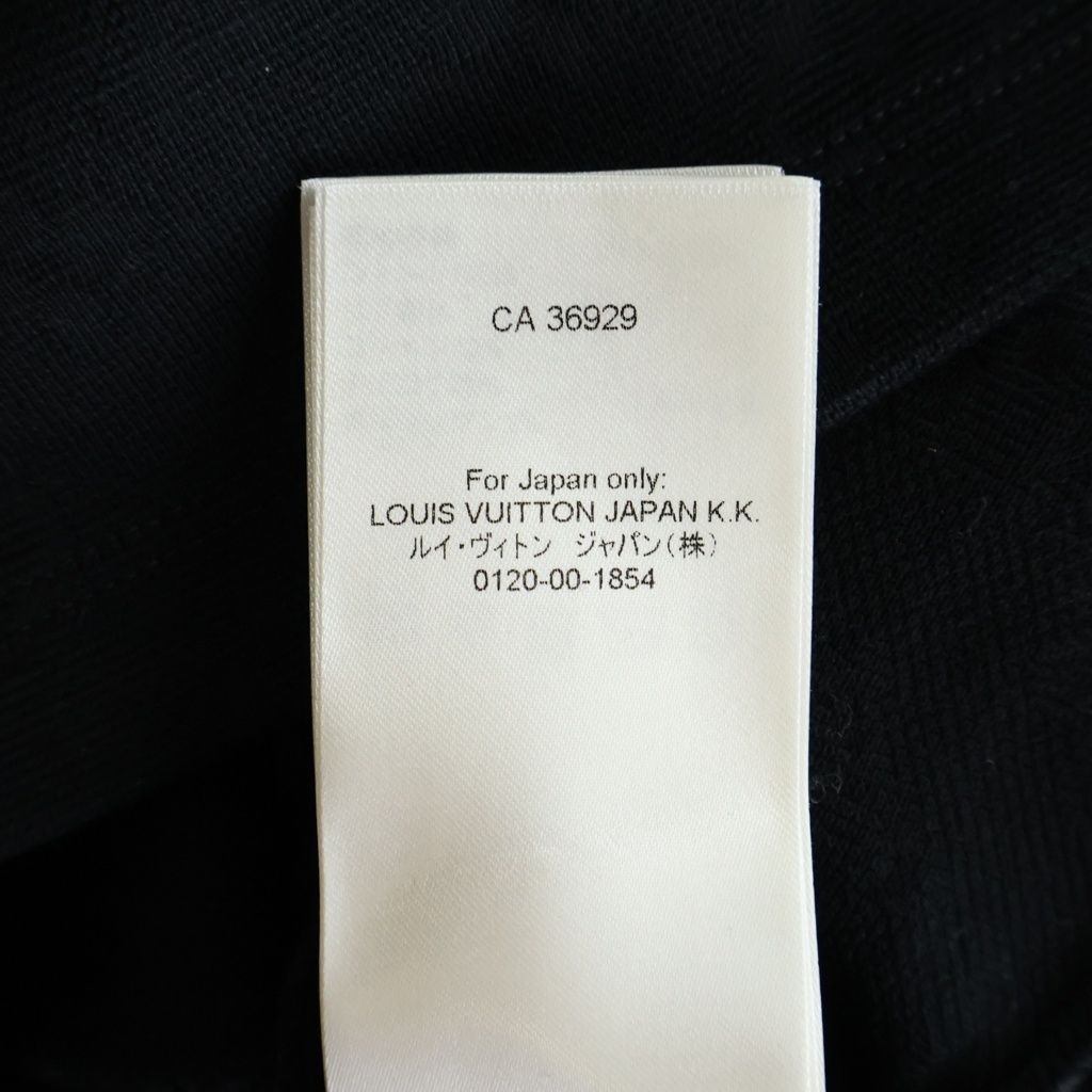 Louis Vuitton Gold Color Snap Button Monogram Pique Polo Dress Cotton Dress Black — view 8