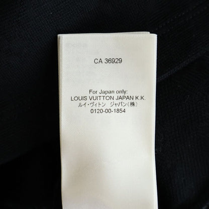 Louis Vuitton Gold Color Snap Button Monogram Pique Polo Dress Cotton Dress Black — view 8