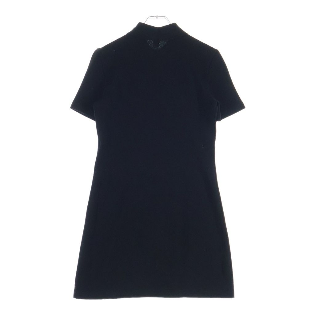 Louis Vuitton Gold Color Snap Button Monogram Pique Polo Dress Cotton Dress Black — view 2