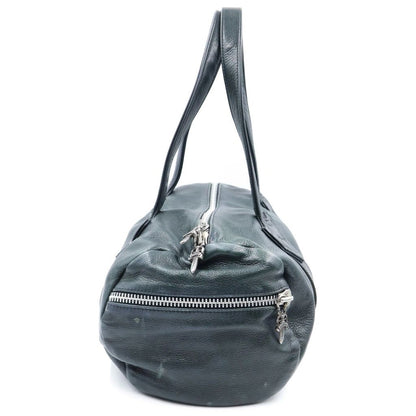 Chrome Hearts Duffle Tiny Dagger Zip Leather Boston Bag Black — view 3