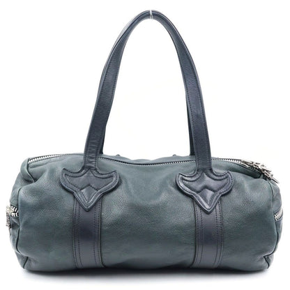 Chrome Hearts Duffle Tiny Dagger Zip Leather Boston Bag Black — view 2