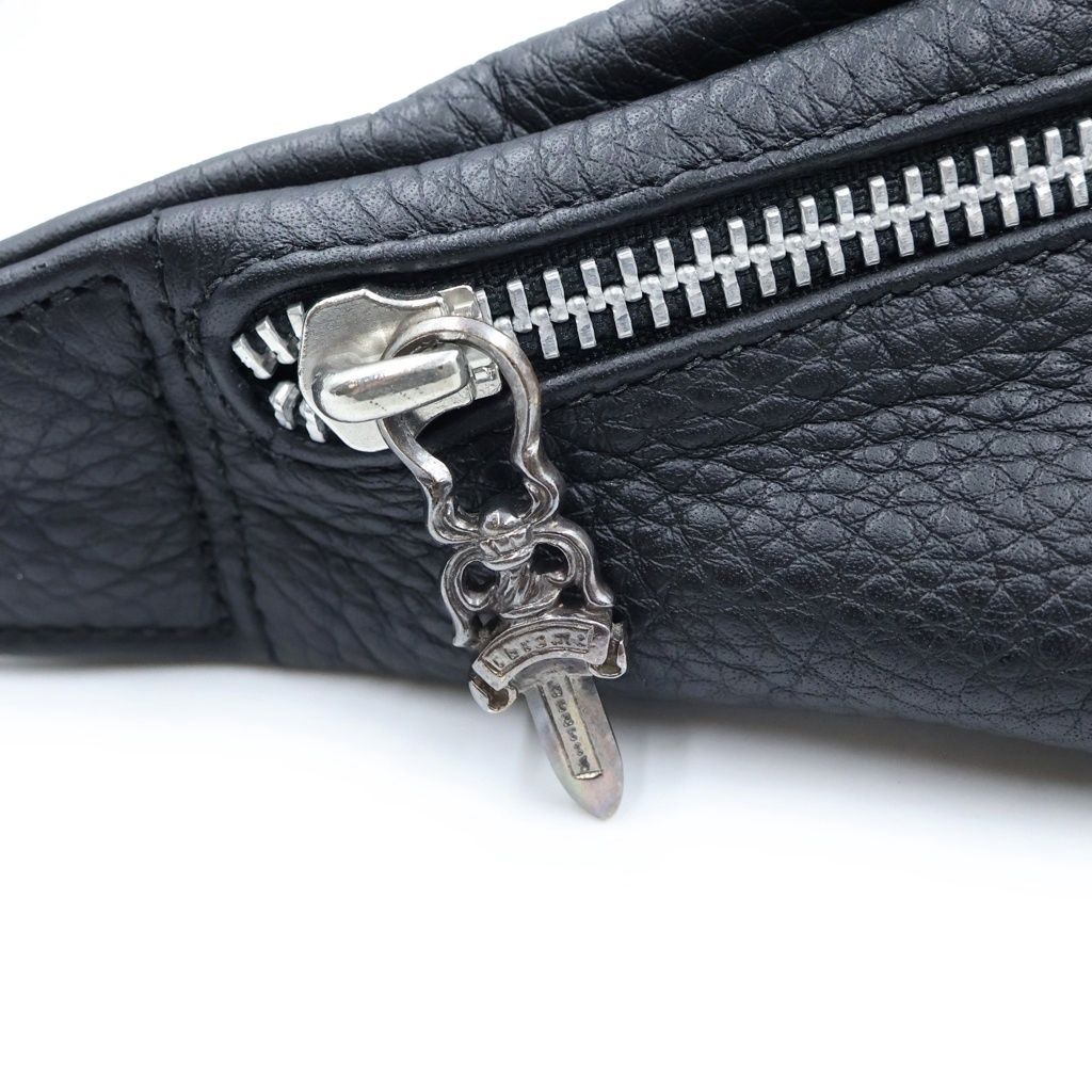 Chrome Hearts 1 Snat Pack Dagger Zip Gunslinger Belt Leather Waist Bag Black — view 6