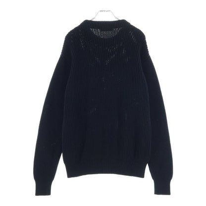 Prada Logo Cotton Crew Neck Knit Sweater Black — view 2