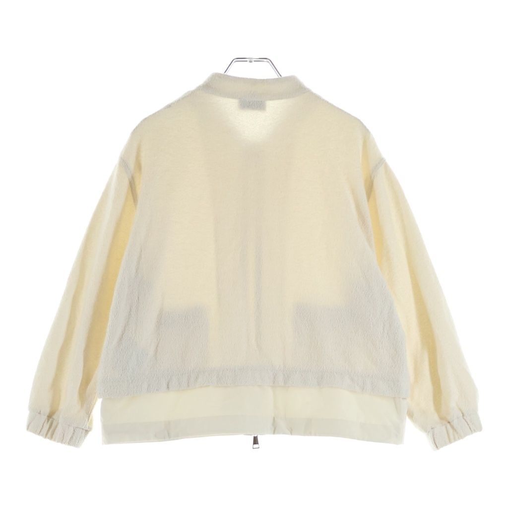 Moncler Boucle Nylon Jacket Zip Up Hoodie White — view 2