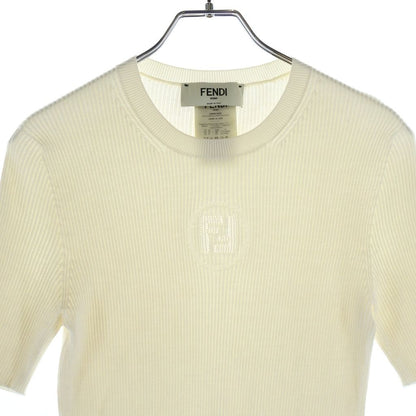 Fendi Front Logo Jacquard Knit Sweater White — view 3