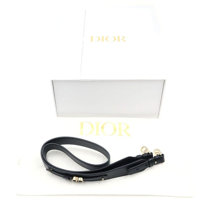 Dior Lady Dior Small 2-Way Shoulder Bag Black Leather Gold — view 8