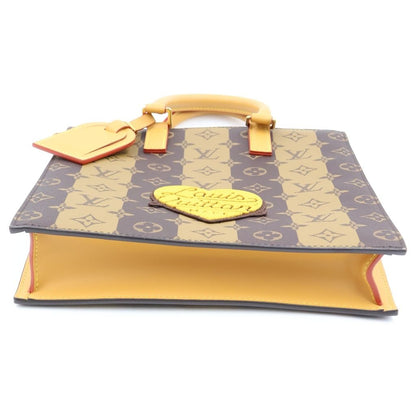 Louis Vuitton NIGO Sac Plat Monogram Stripe Tote Bag Brown Leather Gold — view 4
