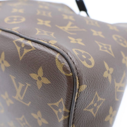 Louis Vuitton Monogram Neo Noe Shoulder Bag Brown Black Leather Gold — view 5
