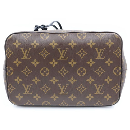 Louis Vuitton Monogram Neo Noe Shoulder Bag Brown Black Leather Gold — view 4