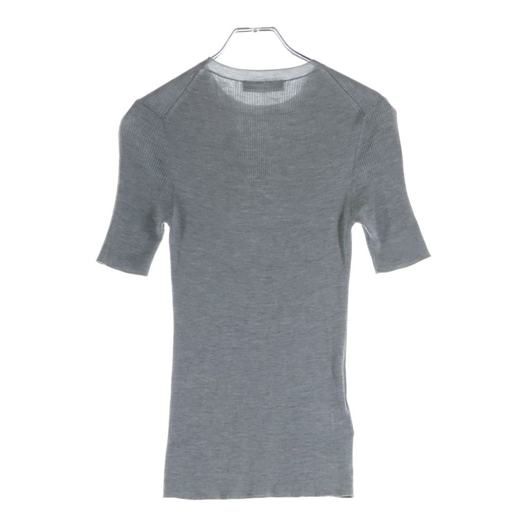Prada Logo Silk Crew Neck Sweater Gray — view 2