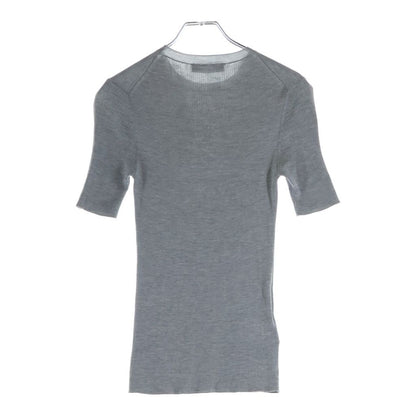Prada Logo Silk Crew Neck Sweater Gray — view 2