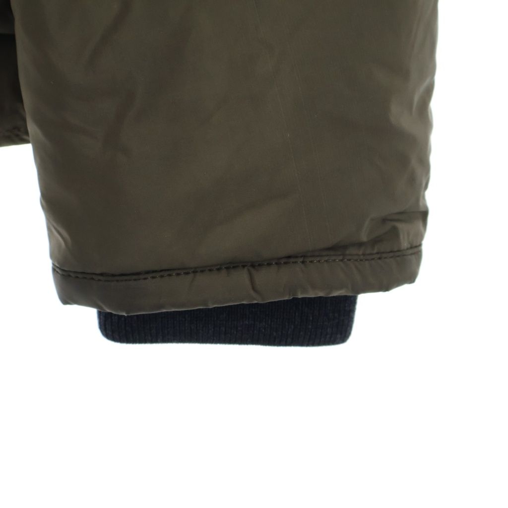 Moncler Leblond les Blanc Wool Switch Nylon Down Jacket Khaki — view 5