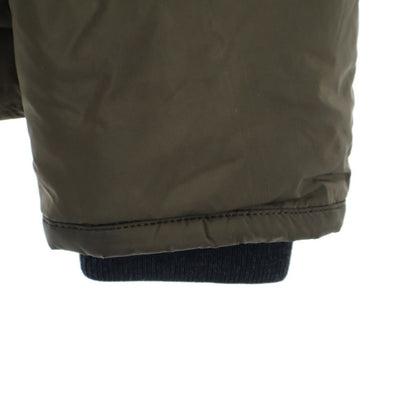 Moncler Leblond les Blanc Wool Switch Nylon Down Jacket Khaki — view 5
