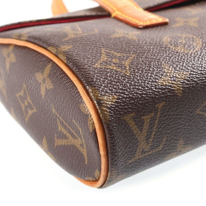Louis Vuitton Monogram Sonatine Mini Bag Brown Leather Gold — view 5