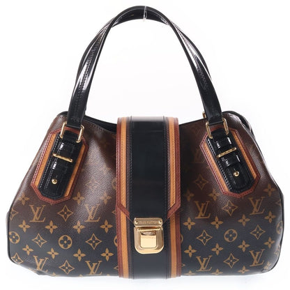 Louis Vuitton Greet Monogram Mirage Boston Bag Brown Black Leather Gold