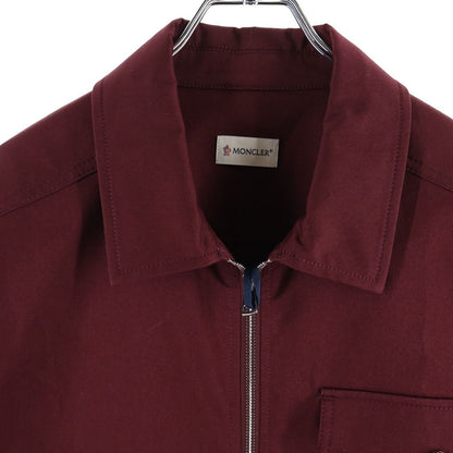 Moncler Full Zip Up Front Logo Shirt Jacket Bordeaux Wine — view 3
