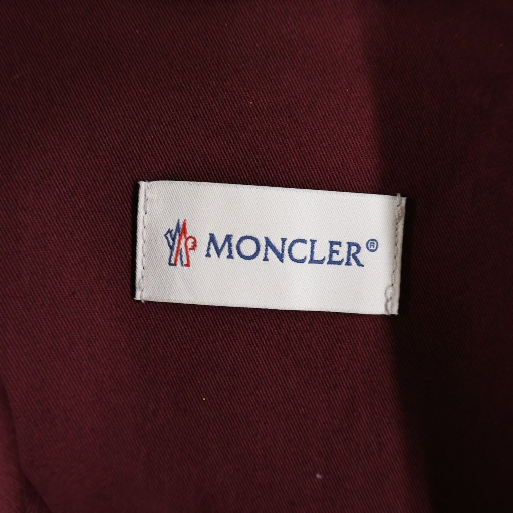 Moncler Full Zip Up Front Logo Shirt Jacket Bordeaux Wine — view 7