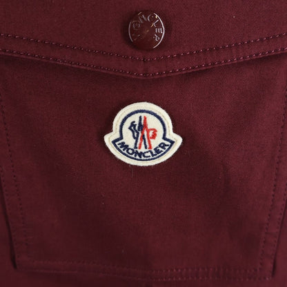 Moncler Full Zip Up Front Logo Shirt Jacket Bordeaux Wine — view 5