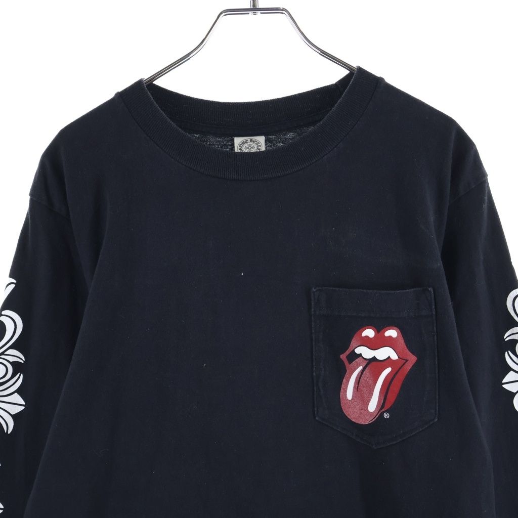 Chrome Hearts the Rolling Stones Vintage Lip and Tongue Tan Sleeve Floral Print — view 3