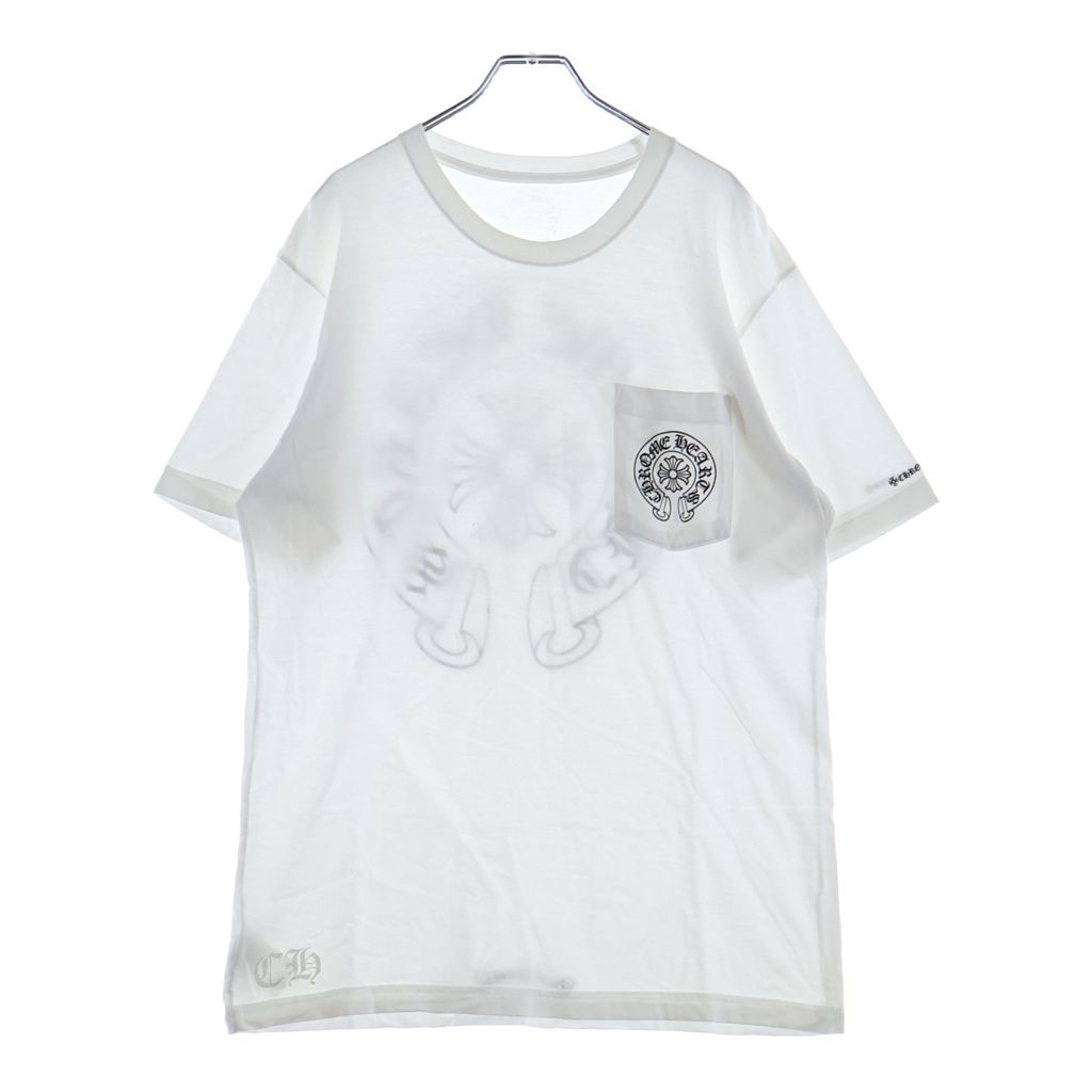 Chrome Hearts Horseshoe Short Sleeve Tee Print Pocket T-Shirt White — view 2
