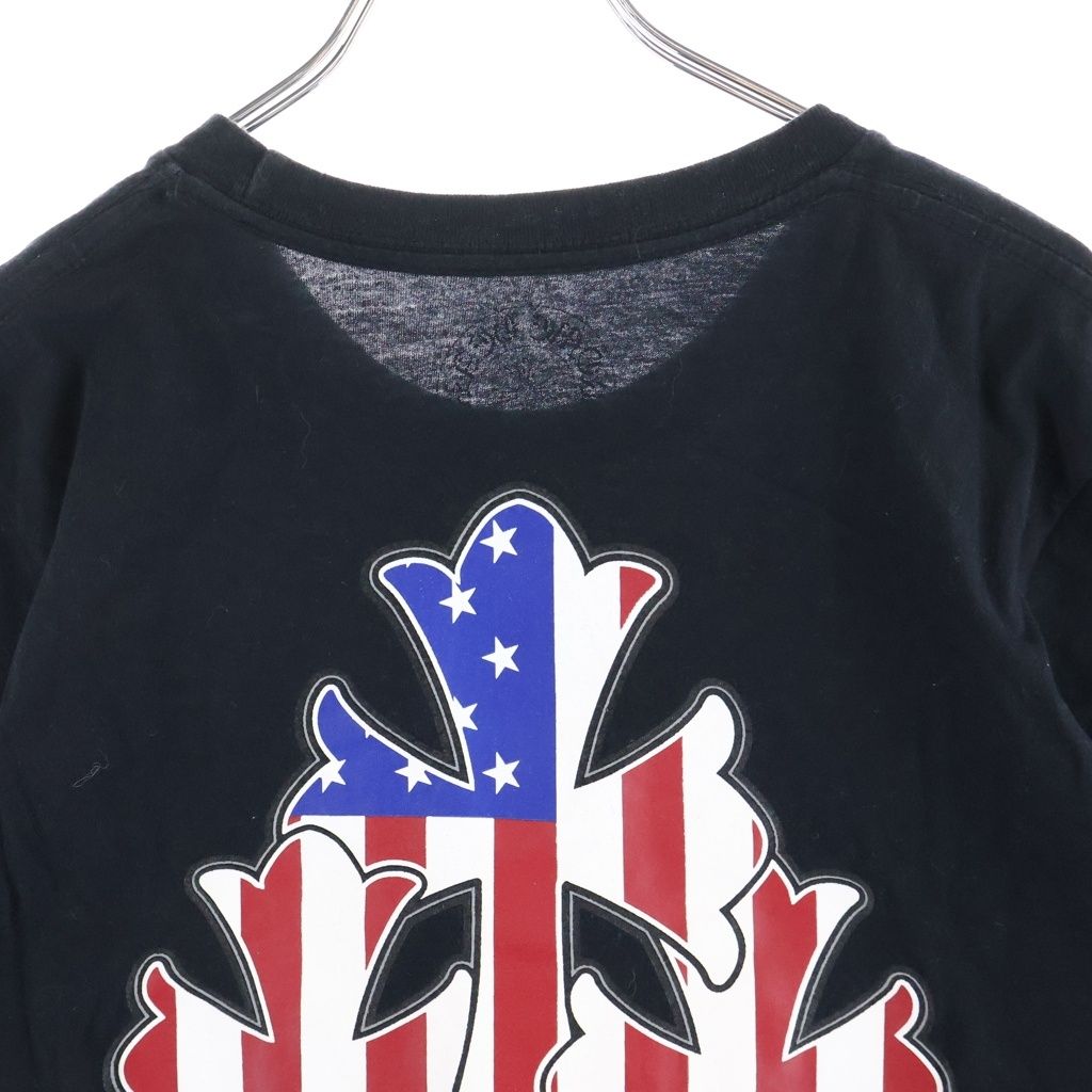 Chrome Hearts Triple Cross American Flag Usa Dagger T-shirts Pocket Short — view 4
