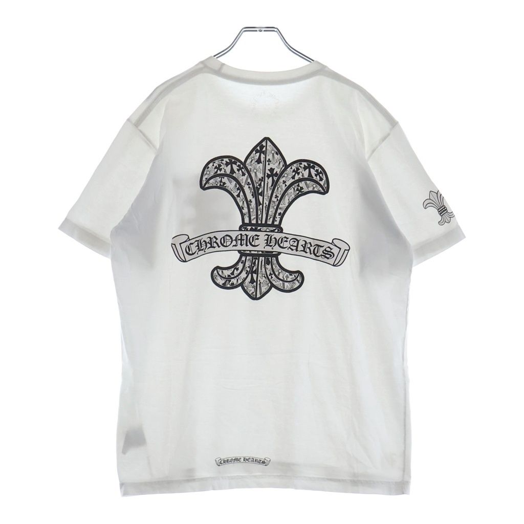 Chrome Hearts CH Short Sleeve Back Flare Scroll Label CH All Over Print Crew