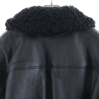 Chanel CC Logo Shearling Short Jacket Black — view 4