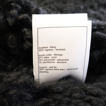 Chanel CC Logo Shearling Short Jacket Black — view 7