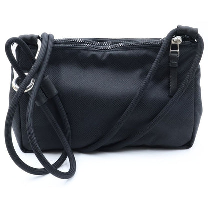 Bottega Veneta Intrecciato Jacquard Nylon Shoulder Bag Black — view 2