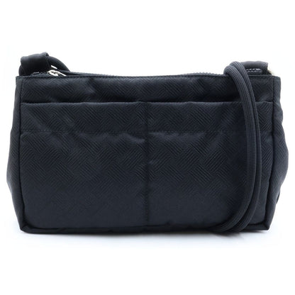 Bottega Veneta Intrecciato Jacquard Nylon Shoulder Bag Black