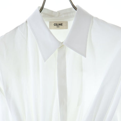 Celine Shirt Dress Cotton White — view 3