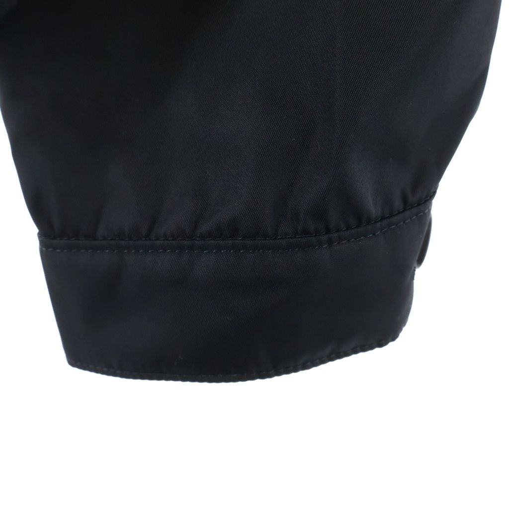 Prada Hooded Re-Nylon Jacket Triangle Logo Nylon Zip Up Black — view 5