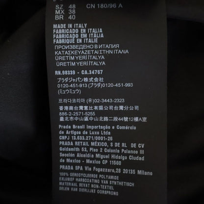 Prada Hooded Re-Nylon Jacket Triangle Logo Nylon Zip Up Black — view 8