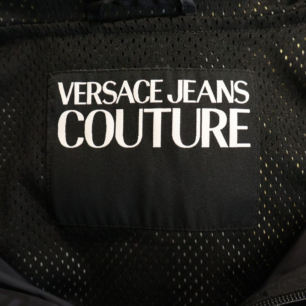 Versace Barocco Pattern Nylon Hooded Jacket Black Gold — view 7