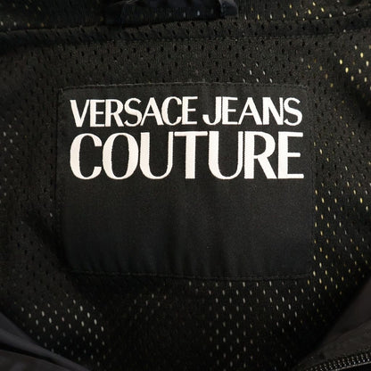 Versace Barocco Pattern Nylon Hooded Jacket Black Gold — view 7