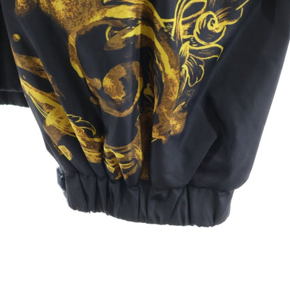 Versace Barocco Pattern Nylon Hooded Jacket Black Gold — view 6