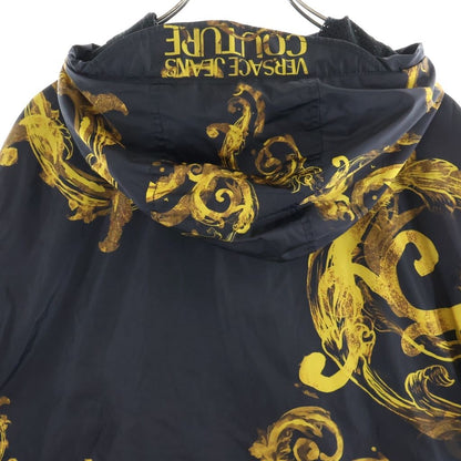 Versace Barocco Pattern Nylon Hooded Jacket Black Gold — view 4