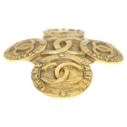 Chanel CC Logo Pin Badge Brooch Gold — view 5