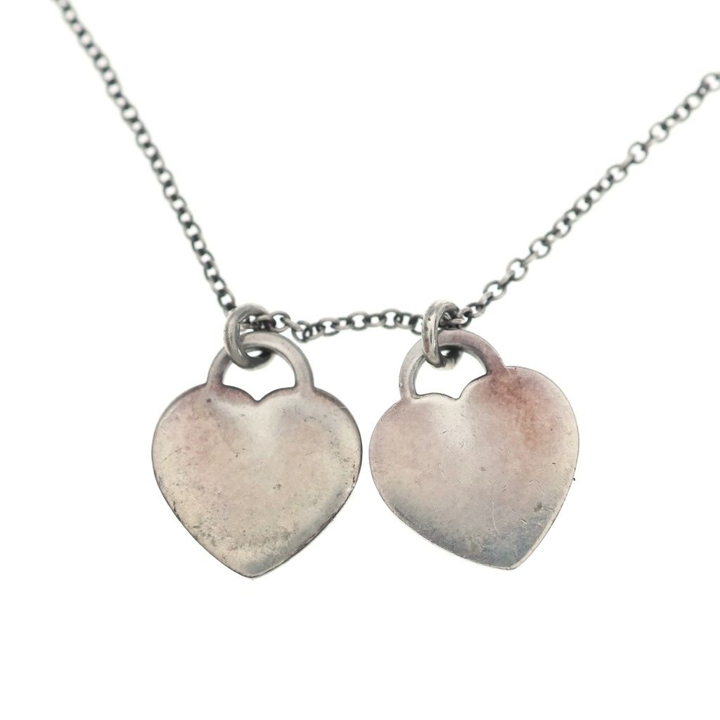 Tiffany & Co Return to Double Heart Pendant Chain Silver — view 3