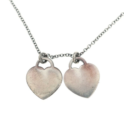 Tiffany & Co Return to Double Heart Pendant Chain Silver — view 3