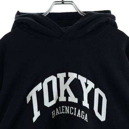 Balenciaga Cities Tokyo Front Logo Pullover Hoodie Black Cotton — view 3