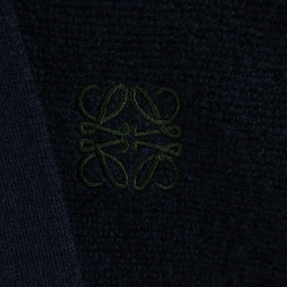 Loewe Anagram Zip Up Hoodie Navy Polyester — view 6