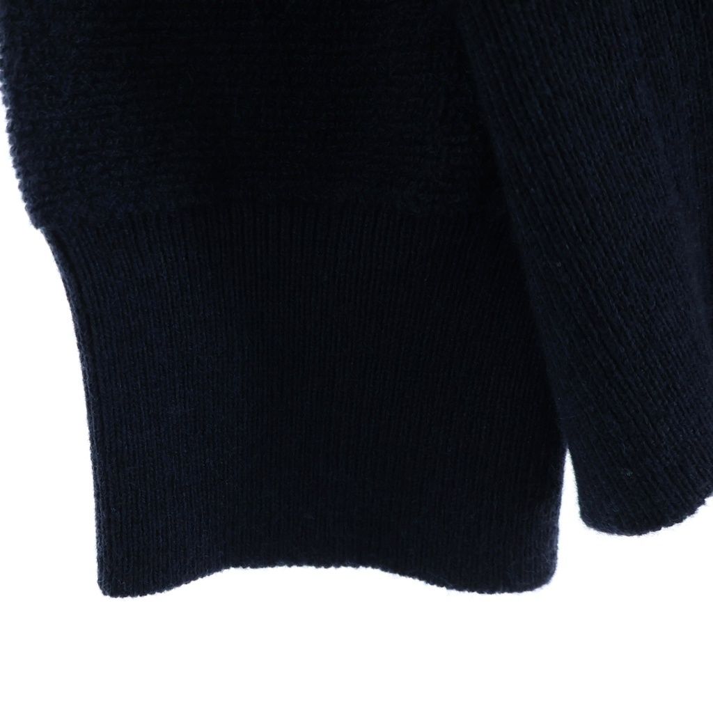 Loewe Anagram Zip Up Hoodie Navy Polyester — view 5