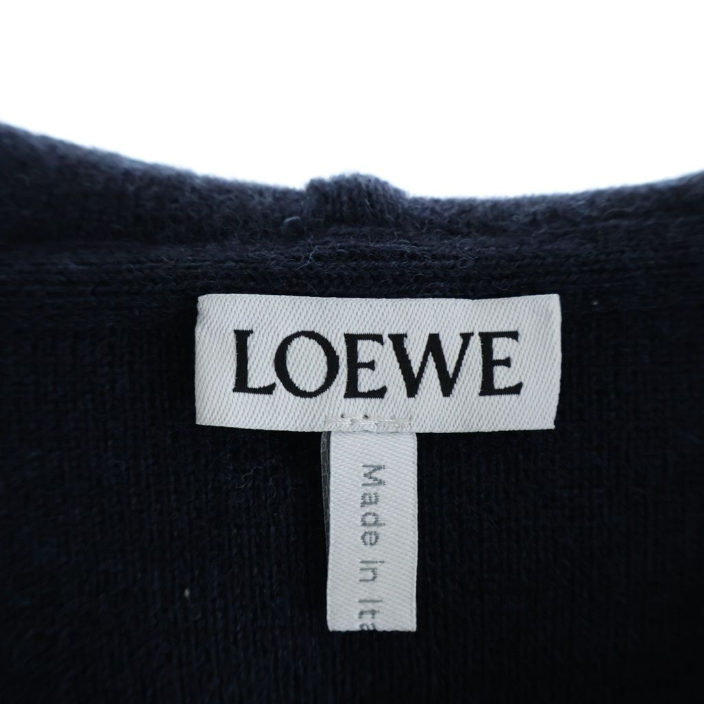 Loewe Anagram Zip Up Hoodie Navy Polyester — view 7