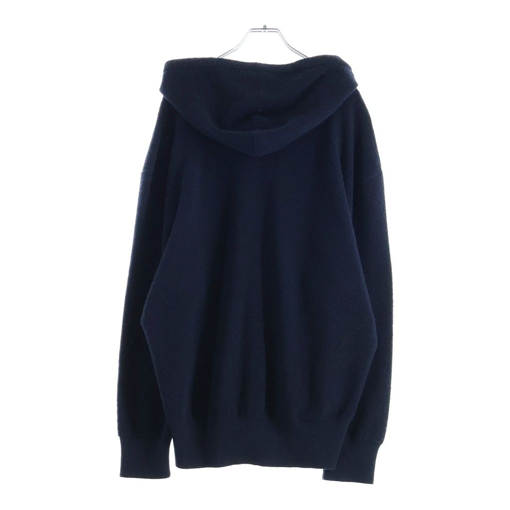 Loewe Anagram Zip Up Hoodie Navy Polyester — view 2
