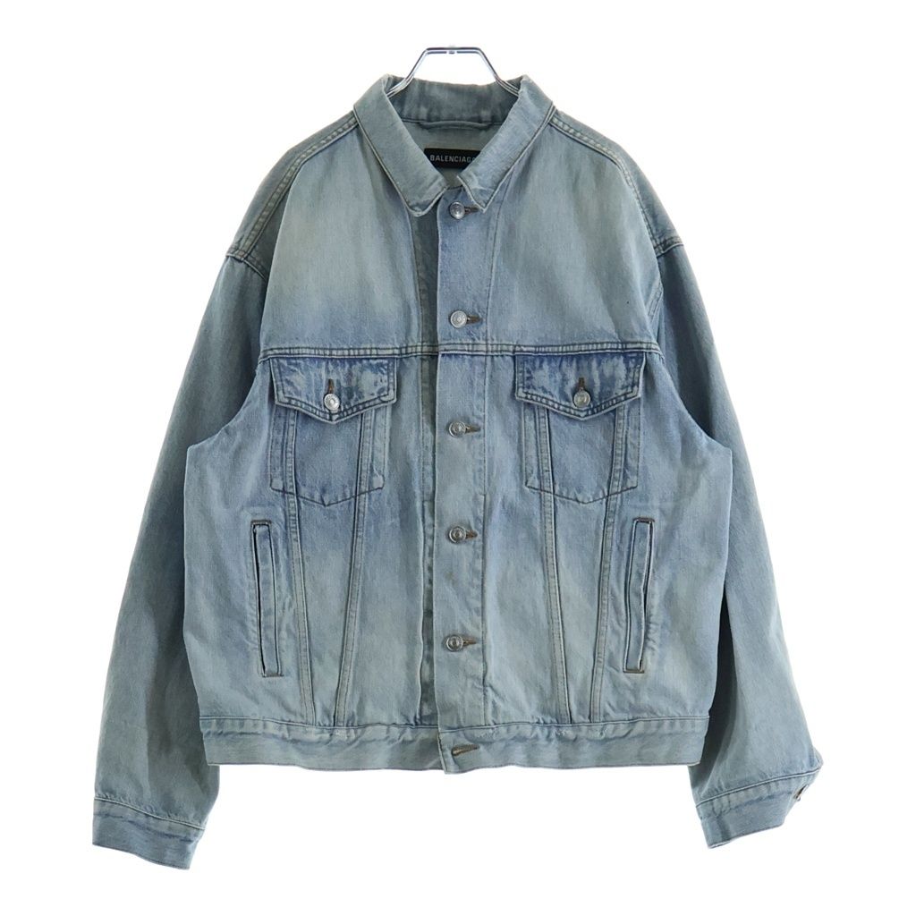 Balenciaga Back Logo Denim Jacket Light Blue — view 2
