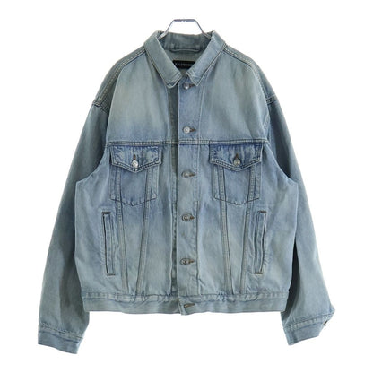 Balenciaga Back Logo Denim Jacket Light Blue — view 2