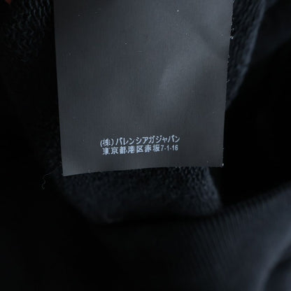 Balenciaga Back Logo Pullover Hoodie Black Cotton — view 8