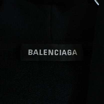 Balenciaga Back Logo Pullover Hoodie Black Cotton — view 6
